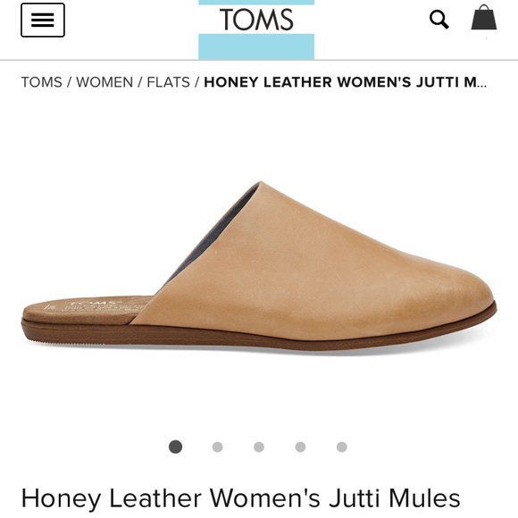 toms honey leather mules